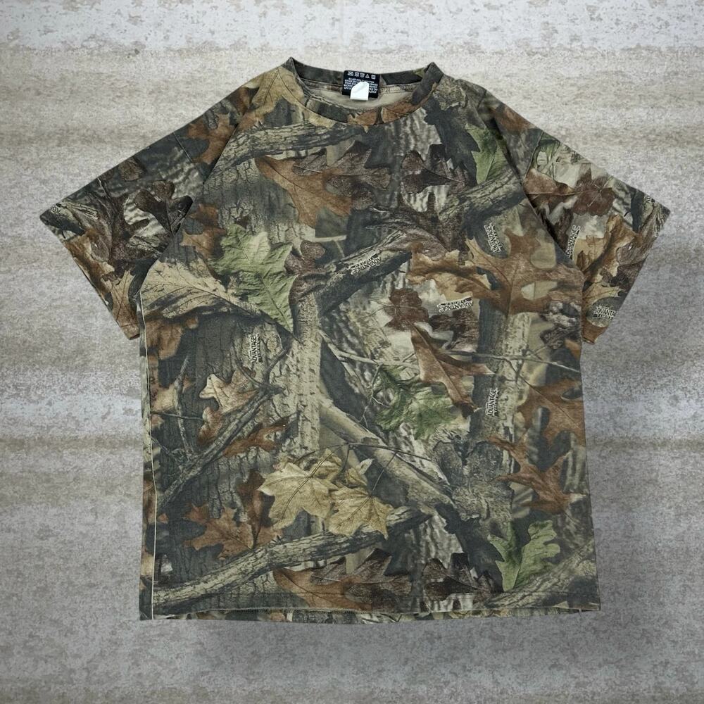 Vintage 90s Advantage Shirt Mens XL Hunting Camo Cotton Short Sleeve Woodland